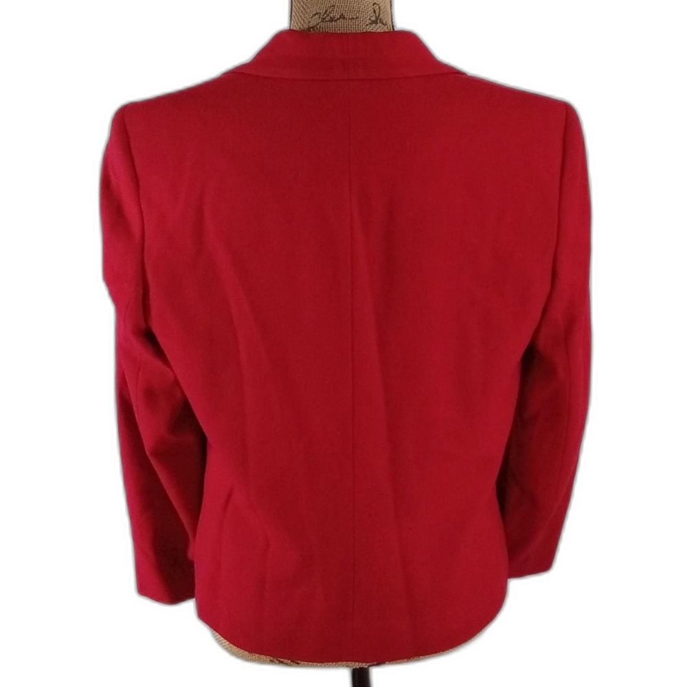 Pendleton Jacket Size 10 Red Wool 1 Button Lined … - image 2
